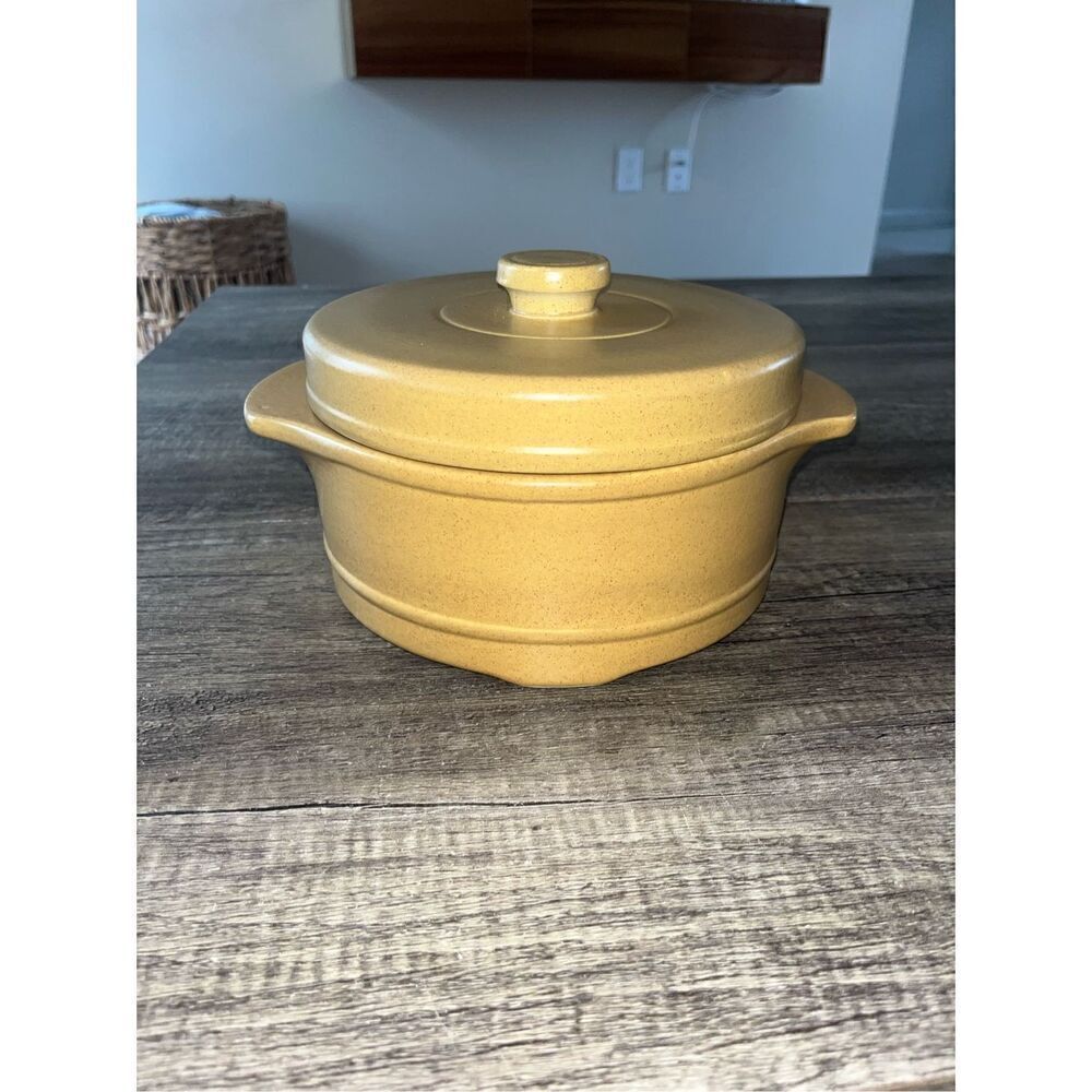 Vintage Kiln Craft Made in England Lidded Round Casserole Dish